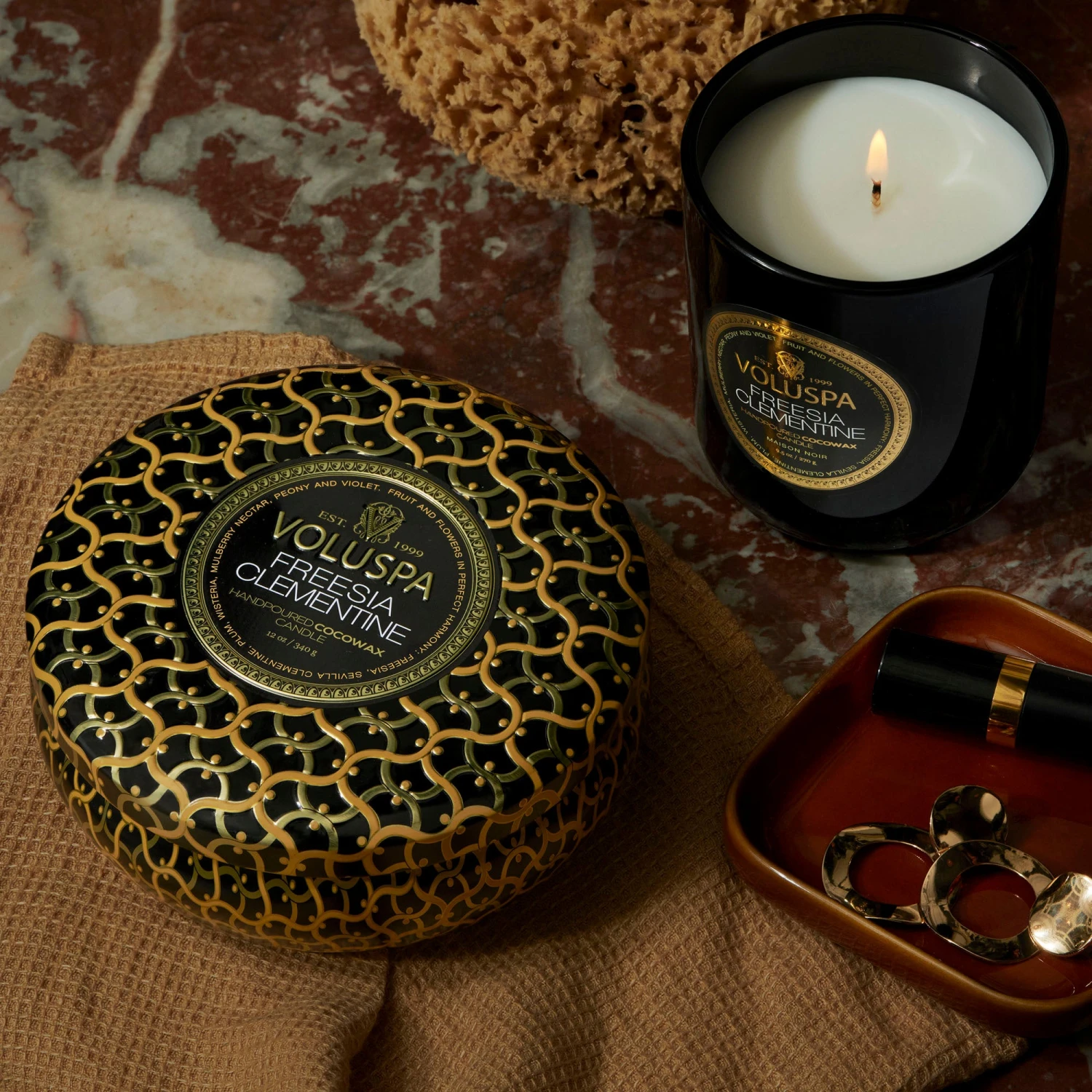 Voluspa Freesia Clementine - 3 Wick Tin Candle 8 Voluspa Freesia Clementine - 3 Wick Tin Candle - Image 6