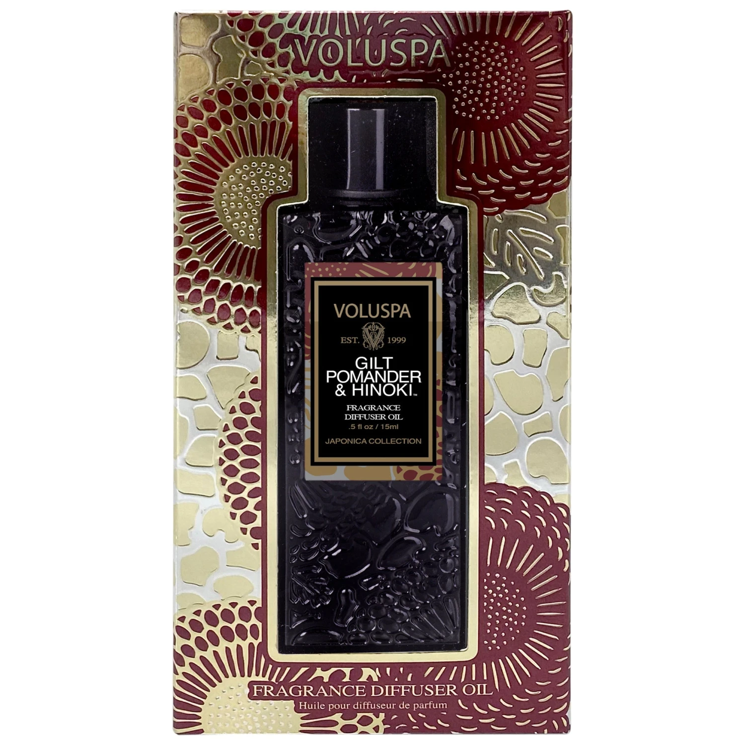 Voluspa Gilt Pomander & Hinoki - Ultrasonic Diffuser Fragrance Oil 3 Voluspa Gilt Pomander & Hinoki - Ultrasonic Diffuser Fragrance Oil