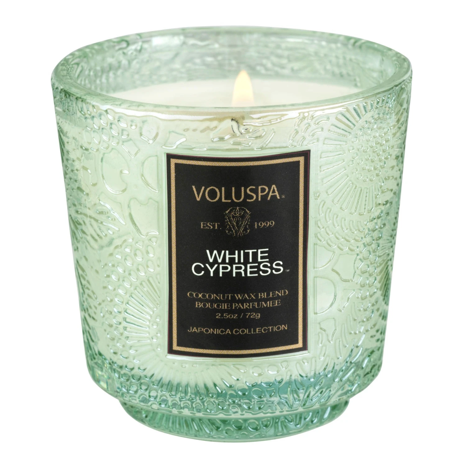 Voluspa White Cypress - Petite Pedestal Candle 3 Voluspa White Cypress - Petite Pedestal Candle