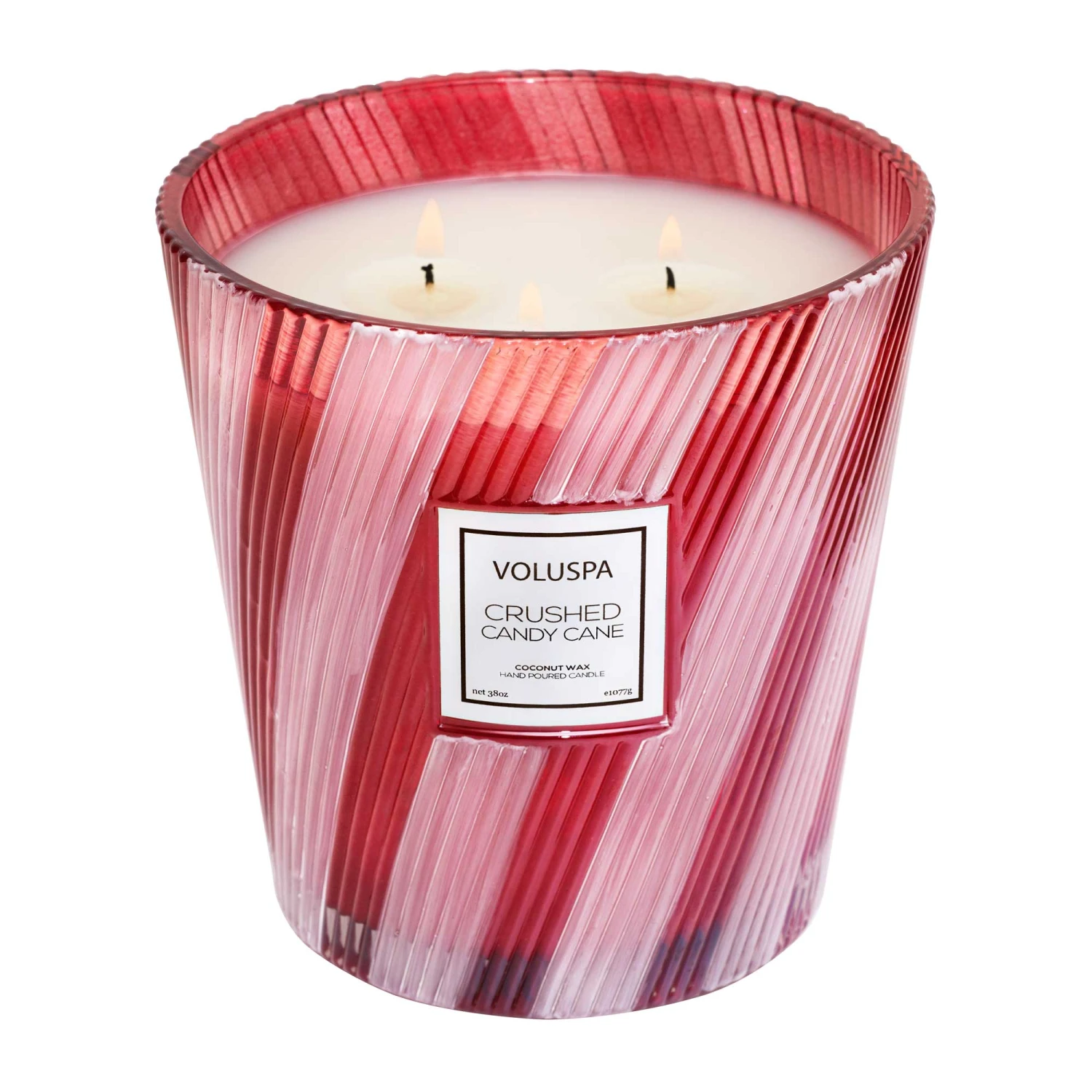 Voluspa Crushed Candy Cane - 3 Wick Hearth Candle 3 Voluspa Crushed Candy Cane - 3 Wick Hearth Candle