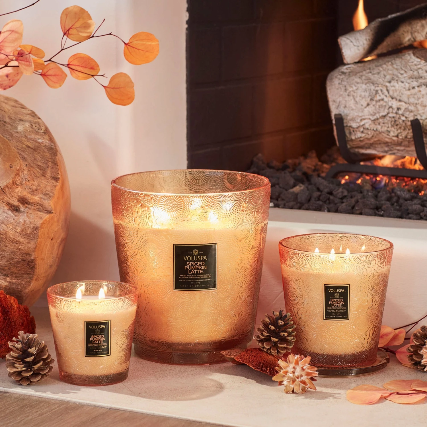 Voluspa Spiced Pumpkin Latte - 2 Wick Hearth Candle 3 Voluspa Spiced Pumpkin Latte - 2 Wick Hearth Candle - Image 2
