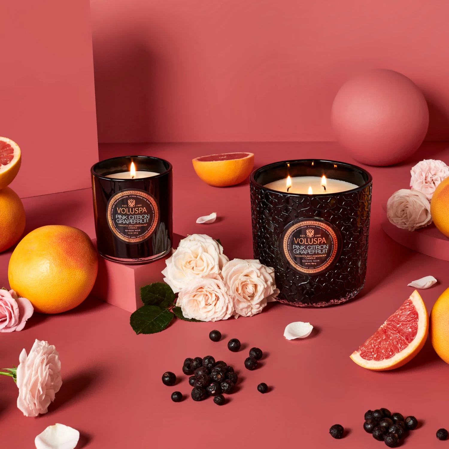 Voluspa Pink Citron Grapefruit - Classic Candle 4 Voluspa Pink Citron Grapefruit - Classic Candle - Image 2