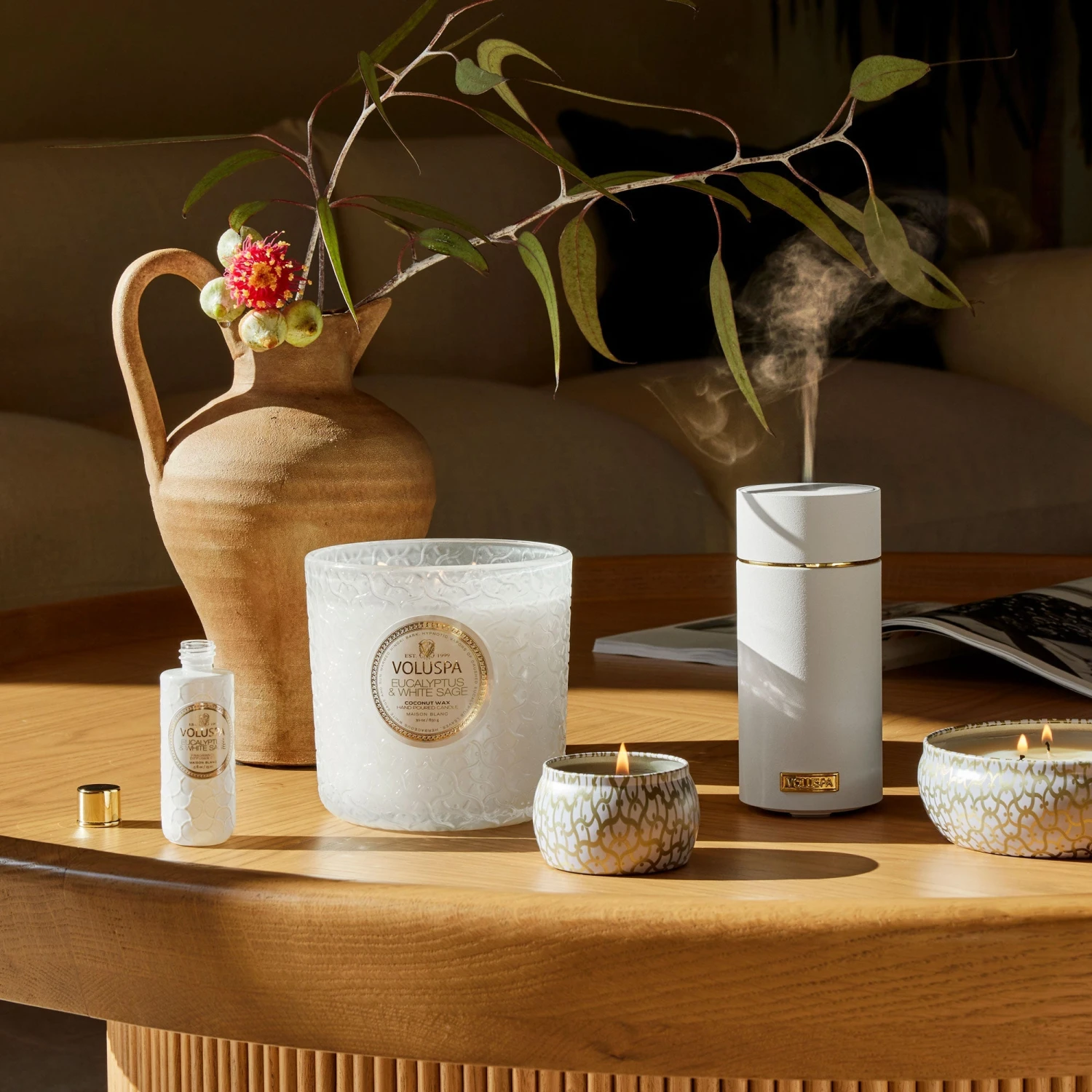 Voluspa Eucalyptus & White Sage - Ultrasonic Diffuser Fragrance Oil 4 Voluspa Eucalyptus & White Sage - Ultrasonic Diffuser Fragrance Oil - Image 2