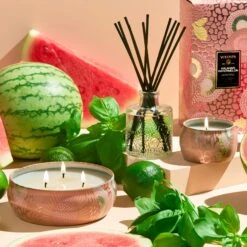 Voluspa Kalahari Watermelon - Mini Tin Candle 11 Voluspa Kalahari Watermelon - Mini Tin Candle -Voluspa SP22 ING 72227 1 WEB