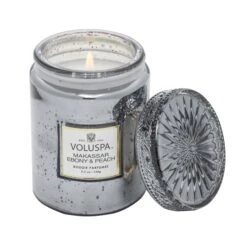 Voluspa Makassar Ebony & Peach - Small Jar Candle