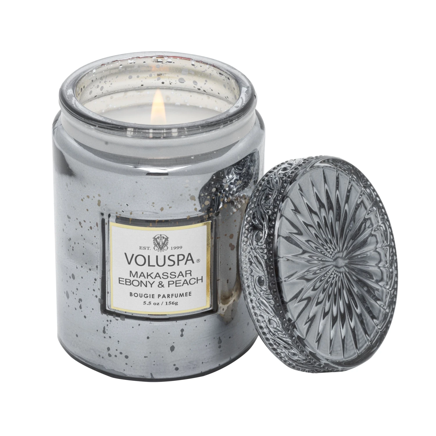 Voluspa Makassar Ebony & Peach - Small Jar Candle 3 Voluspa Makassar Ebony & Peach - Small Jar Candle
