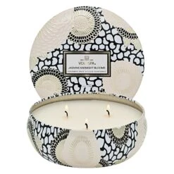 Voluspa Jasmine Midnight Blooms - 3 Wick Tin Candle 8 Voluspa Jasmine Midnight Blooms - 3 Wick Tin Candle -Voluspa SP23 PR 72234 2