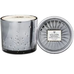 Voluspa Makassar Ebony & Peach - 3 Wick Grande Maison Candle