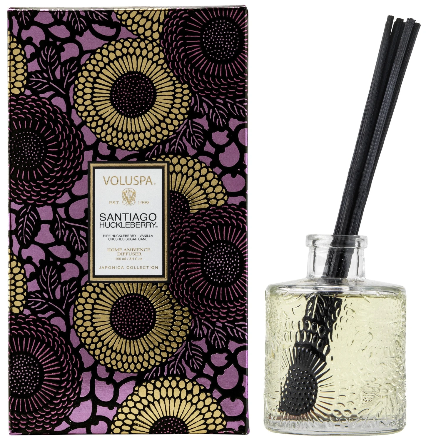 Voluspa Santiago Huckleberry - Reed Diffuser 3 Voluspa Santiago Huckleberry - Reed Diffuser