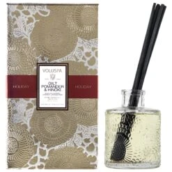 Voluspa Gilt Pomander & Hinoki - Reed Diffuser