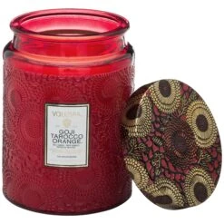 Voluspa Goji Tarocco Orange - Large Jar Candle 6 Voluspa Goji Tarocco Orange - Large Jar Candle -Voluspa large embossed glass jar wmetallic lid candle goji tarocco orange 7231 2.jpg 572f