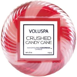Voluspa Crushed Candy Cane - Limited Edition Macaron Candle