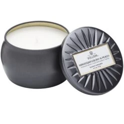 Voluspa Makassar Ebony & Peach - Mini Tin Candle
