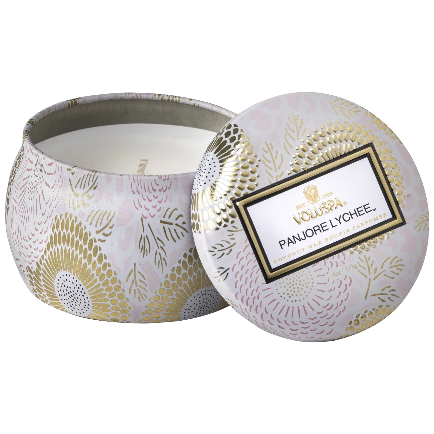 Voluspa Panjore Lychee - Mini Tin Candle 3 Voluspa Panjore Lychee - Mini Tin Candle