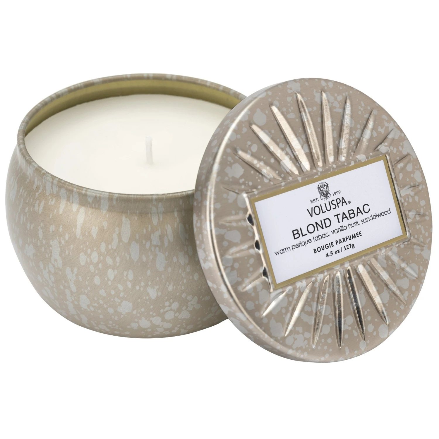 Voluspa Blond Tabac - Mini Tin Candle 3 Voluspa Blond Tabac - Mini Tin Candle