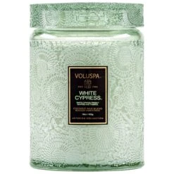 Voluspa White Cypress - Large Jar Candle