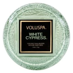 Voluspa White Cypress - Macaron Candle